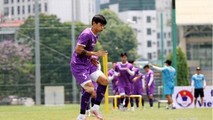 Văn Hậu trở lại tập luyện cùng đội tuyển