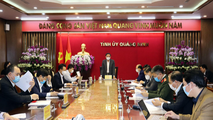 Bí thư Tỉnh Quảng Ninh Nguyễn Xuân Ký phát biểu chỉ đạo tại hội nghị.