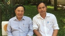 Giám đốc Công ty Tân Lộc (bên trái) và Chủ tịch Công đoàn tại TAND Cấp cao tại TP HCM sáng 27/9