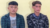 Đối tượng Trần Hoàng Thiện và Hồ Phương Hùng (từ trái qua).