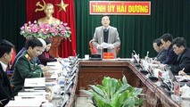 Đoàn đại biểu Đảng bộ tỉnh Hải Dương họp vào sáng 11/1.
