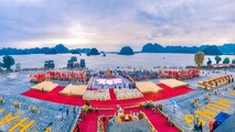 Hàng nghìn phật tử đội mưa mừng Đại lễ Phật đản 2022 ở Hà Nam