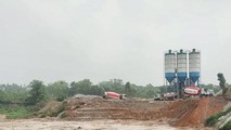 Đổ chất thải bê tông trái quy định, công ty Thượng Long bị xử phạt 200 triệu đồng (Ảnh: Hưng Yên).