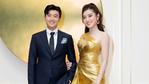 Huyền My khoe sắc bên Quốc Trường