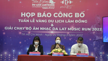 Đại diện Ban tổ chức công bố Tuần lễ vàng du lịch Lâm Đồng và Giải chạy bộ âm nhạc Dalat Music Run 2022.