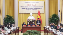 Quang cảnh buổi họp báo.