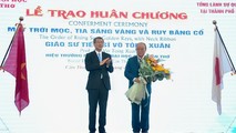 Cần Thơ: Chính phủ Nhật Bản trao tặng Giáo sư, Tiến sĩ Võ Tòng Xuân Huân chương Mặt trời mọc