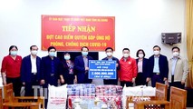 Tỉnh Hà Giang tiếp nhận tiền, nhu yếu phẩm do tỉnh Tuyên Quang trao tặng