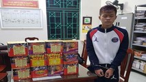 Đối tượng Trần Đức Huy và tang vật vụ án