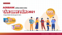 Từ 15/8/2021 đến hết 30/11/2021, Agribank triển khai chương trình khuyến mại dành cho các bạn tân sinh viên.