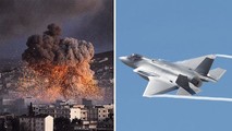 Máy bay chiến đấu Mỹ không kích Syria. (Ảnh tư liệu: Daily Express).