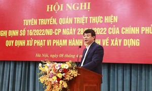 Thứ trưởng Bùi Hồng Minh phát biểu khai mạc Hội nghị.