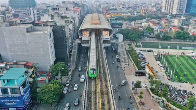 Tàu đường sắt đô thị Cát Linh- Hà Đông vận hành 287 lượt/ngày ảnh 1