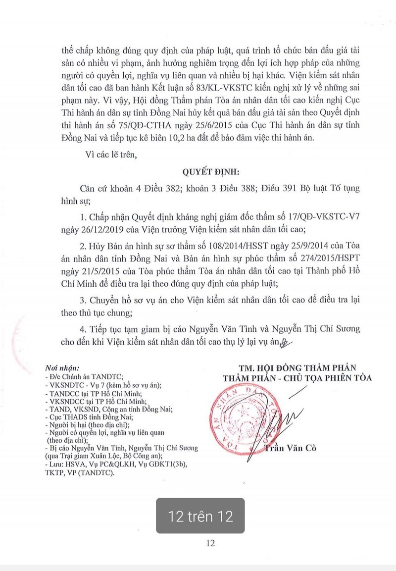 Vụ án liên quan dự án KDC Tam Phước: Hơn 200 bị hại kỳ vọng sau quyết định của TANDTC ảnh 2