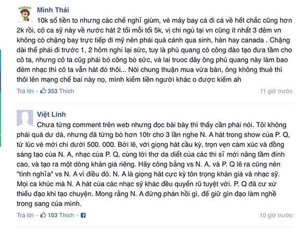 Ca sĩ, khán giả nói gì về việc Ngọc Anh hét giá cát sê 10.000 USD? hình ảnh 2 ca si, khan gia noi gi ve viec ngoc anh het gia cat se 10.000 usd? hinh anh 2