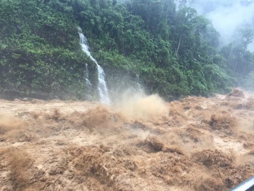 Lũ tràn về các tỉnh Hà Giang, Lào Cai, Lai Châu theo sông Lô và sông Miện. Ảnh: Phúc Trương