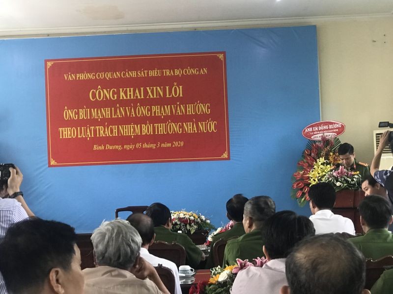 Bộ Công an xin lỗi công khai hai doanh nhân bị bắt giam trái pháp luật
