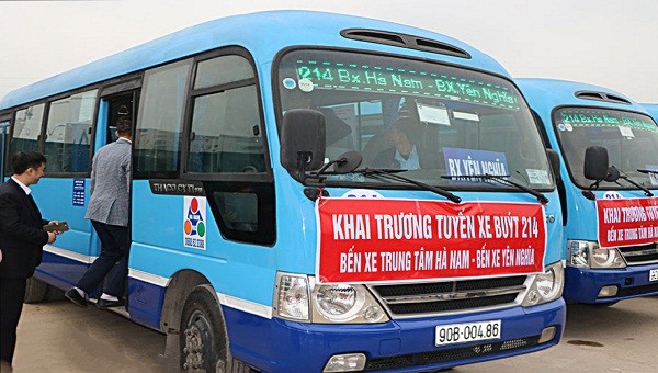 Khai trương tuyến xe buýt 214 Bến xe trung tâm Hà Nam - Bến xe Yên Nghĩa