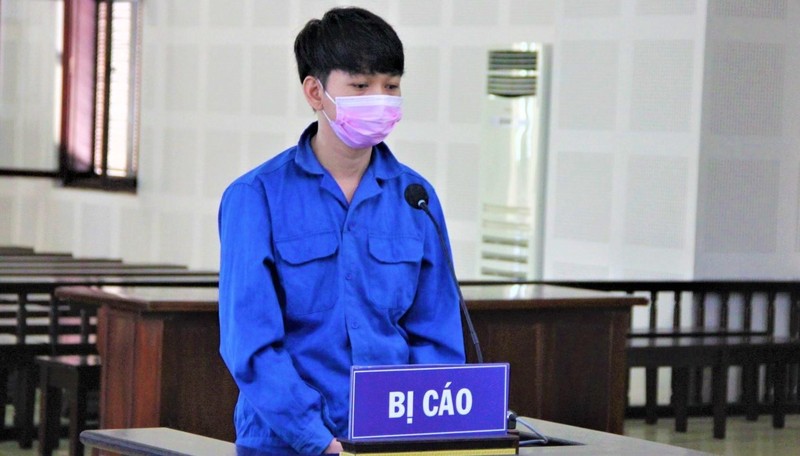 Bị cáo Đua tại phiên tòa.