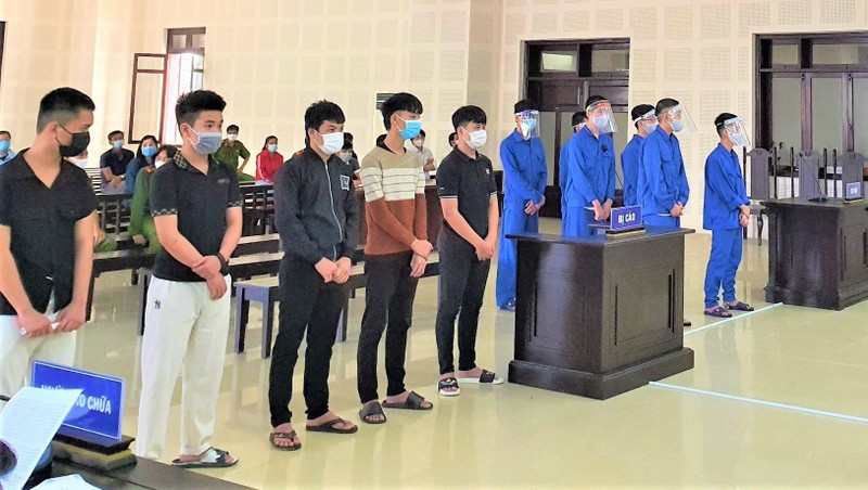 11 bị cáo tại phiên tòa.