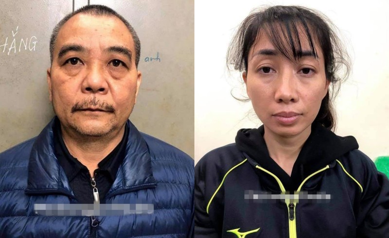 Đối tượng Trần Đình Hoạt và con gái Trần Kim Chung.