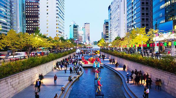 Con suối Cheonggyecheon suoi Cheonggyecheon
