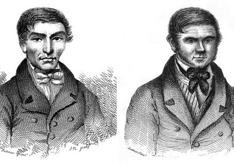 Hai kẻ sát nhân William Burke và William Hare.