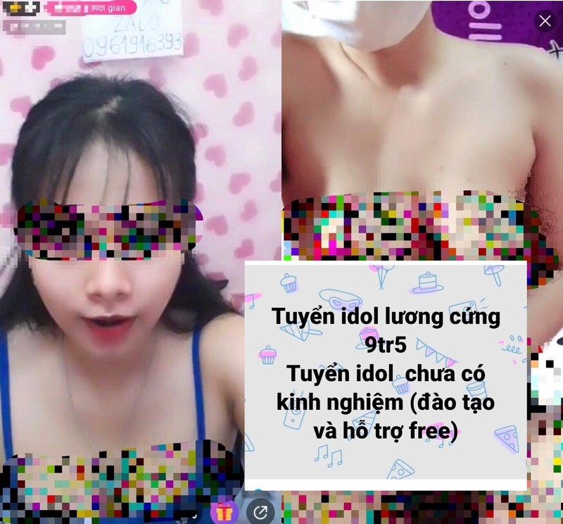 Một quảng cáo tuyển idol show trên mạng xã hội.