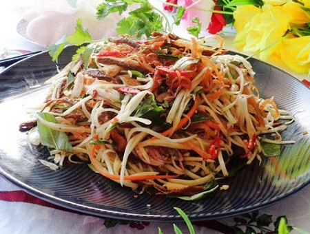 Kết quả hình ảnh cho nguyen lieu lamnộm bò khô