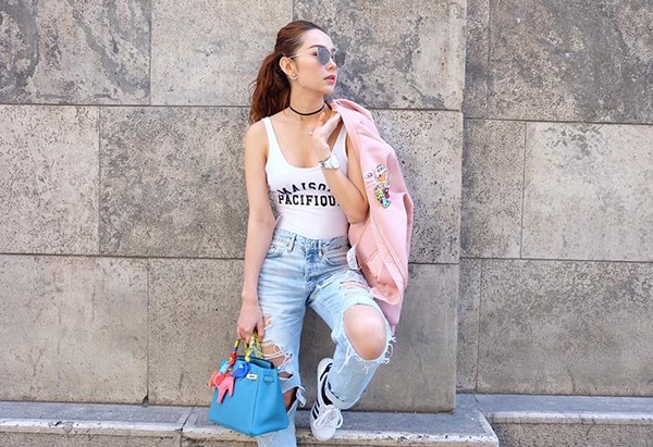 Kết quả hình ảnh cho sao Việt diện màu hồng pastel