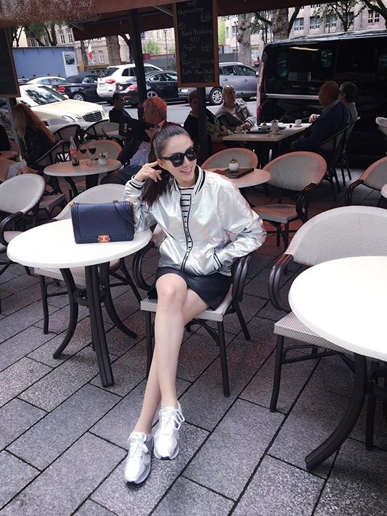 Kết quả hình ảnh cho Bomber jacket sao Châu Âu