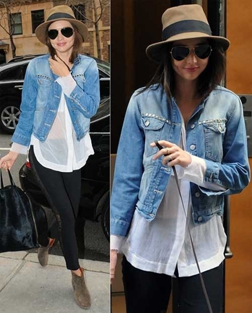 Kết quả hình ảnh cho Áo khoác denim sao Châu Âu