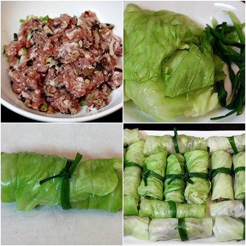 Kết quả hình ảnh cho Thịt cuốn bắp cải ngon lành