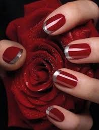 Kết quả hình ảnh cho Nail Màu đỏ rượu vang