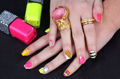 Kết quả hình ảnh cho Nail Màu neon