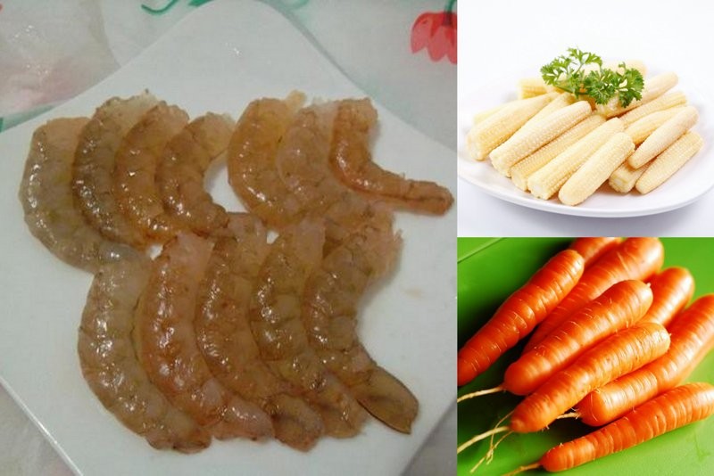 Kết quả hình ảnh cho Tôm xào ngô bao tử giòn ngọt\