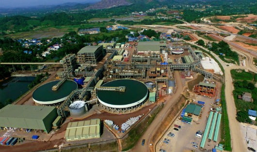 Toàn cảnh nhà máy chế biến khai thác khoáng sản Núi Pháo (ảnh Huy Khánh)