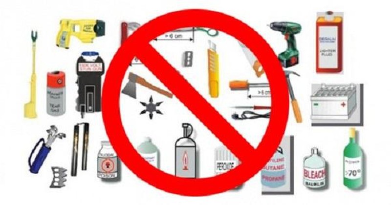 Danh sách vật nguy hiểm bị cấm mang lên máy bay