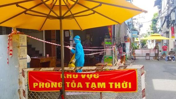 Một điểm cách ly trên địa bàn quận Tân Bình, TP Hồ Chí Minh.