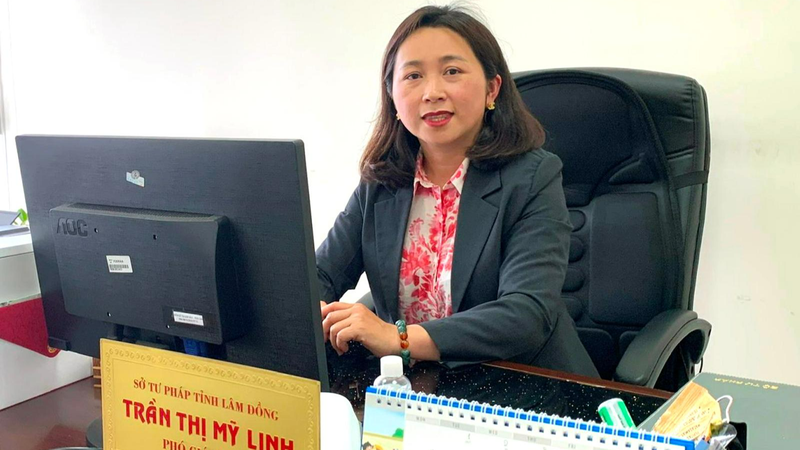 Phó Giám đốc Sở Tư pháp Lâm Đồng Trần Thị Mỹ Linh.