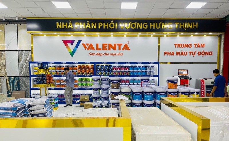 Sản phẩm sơn Valenta được phân phối rộng khắp trên 63 tỉnh thành của cả nước