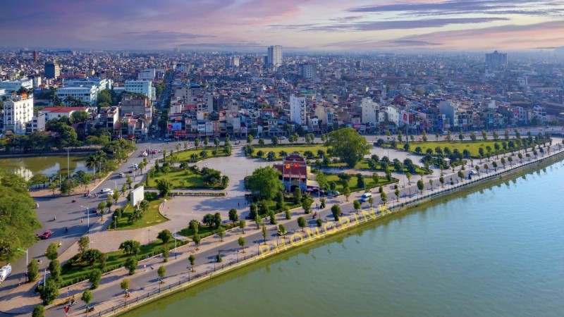 Công viên cây xanh Tam Bạc, một trong những điểm nhấn về cảnh quan đô thị quận Hồng Bàng. (Hình: Nguyễn Hồng Phong)