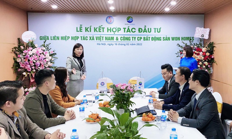 Ký kết hợp tác đầu tư giữa Liên hiệp Hợp tác xã Việt Nam và Won Homes ảnh 1