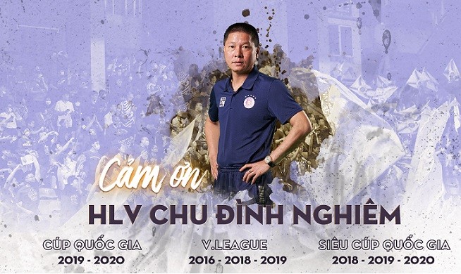CLB Hà Nội thông báo chia tay ông Chu Đình Nghiêm