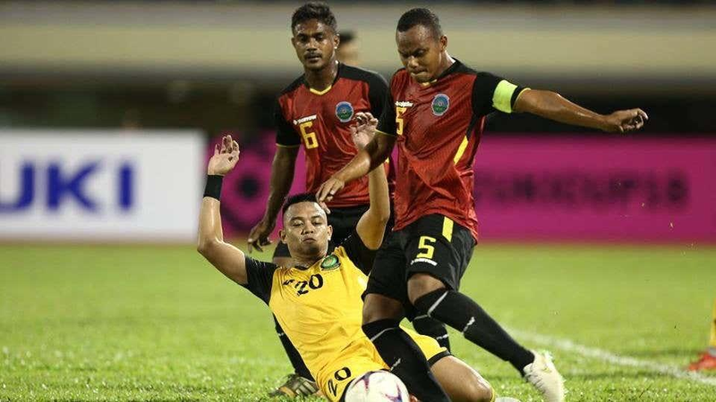 Việc Brunei (vàng) rút khỏi vòng loại đã trao vé vào VCK AFF Suzuki Cup 2020 cho Timor Leste (đỏ)