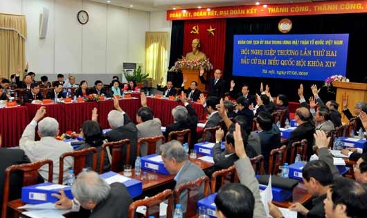100% đại biểu nhất trí thông qua danh sách ứng viên được Trung ương giới thiệu.