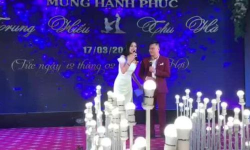 MC Phí Linh và Tự Long dẫn đám cưới NSND Trung Hiếu