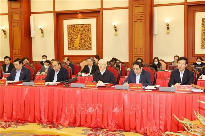 Tổng Bí thư chủ trì họp Bộ Chính trị về phát triển Hà Nội ảnh 2