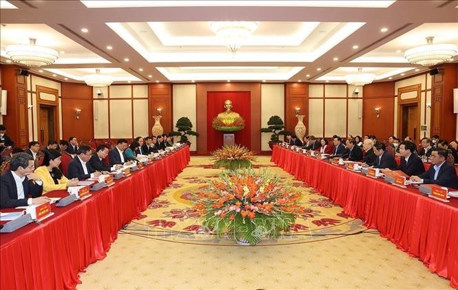 Tổng Bí thư chủ trì họp Bộ Chính trị về phát triển Hà Nội ảnh 8
