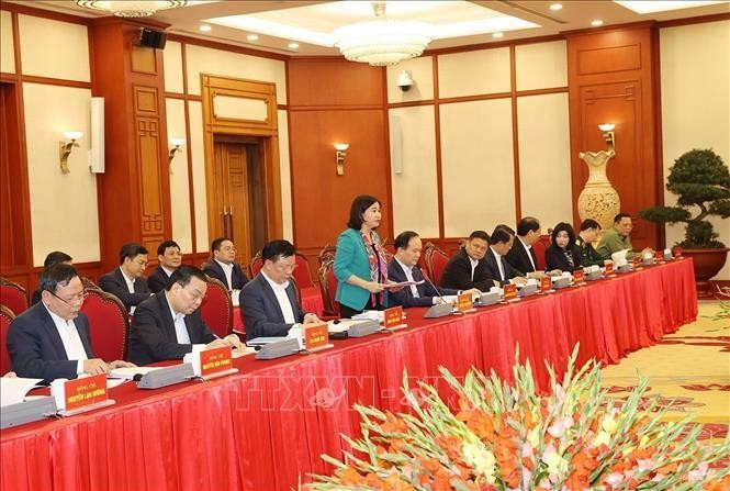 Tổng Bí thư chủ trì họp Bộ Chính trị về phát triển Hà Nội ảnh 4